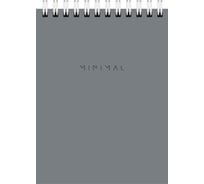 Блокнот BRAUBERG малый формат, А6, 108х145 мм, 40 л, гребень, картон, клетка, Minimal Classiс, 116428