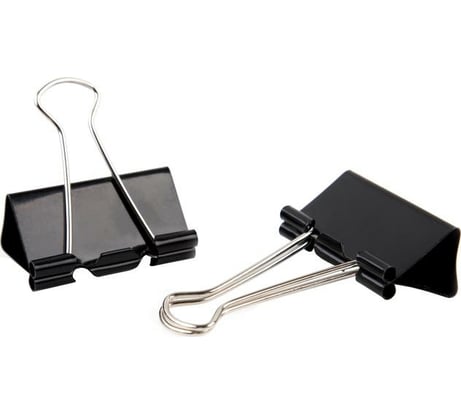 Зажим для бумаг Attache 41 мм., 12 шт Economy в картонной коробке, цвет чёрный 933328