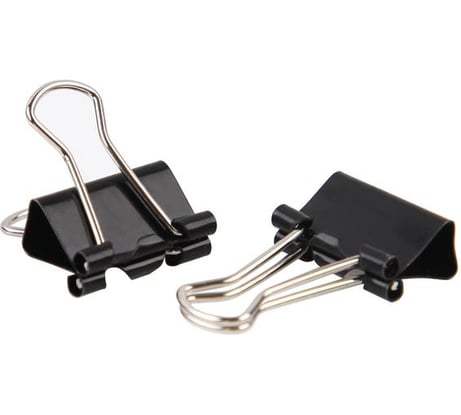 Зажим для бумаг Attache 15 мм., 12 шт Economy в картонной коробке., цвет чёрный 933324