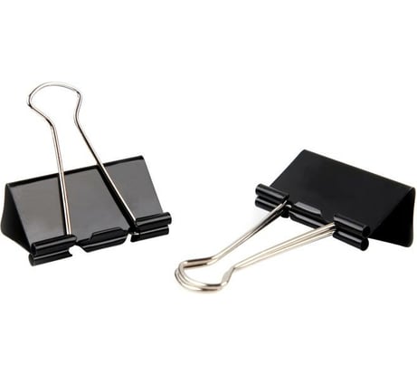 Зажим для бумаг Attache 51 мм., 12 шт Economy в картонной коробке, цвет чёрный 933329