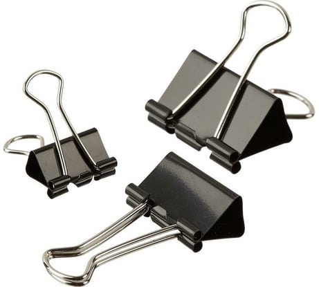 Зажим для бумаг Attache ассорти, 19 мм., 25 мм., 32 мм., 10 шт., европодвес 509191