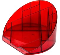 Подставка Attache Яркий офис 12 отделений, прозрачная, Вишня 1140951
