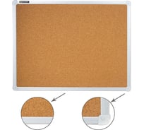 Пробковая доска для объявлений BRAUBERG 45х60 см, алюминиевая рамка 231711