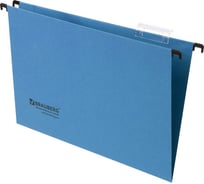 Подвесные папки BRAUBERG А4/Foolscap 406x245 мм, до 80 листов, комплект 10 шт., синие, картон Италия 231793