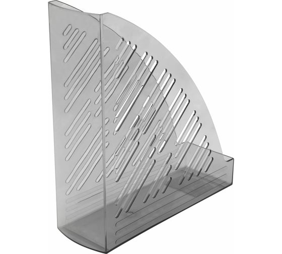Вертикальный лоток для бумаг BRAUBERG Standard+, 250х90х300 мм, тонированный серый 237226