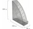 Вертикальный лоток для бумаг BRAUBERG Standard+, 250х90х300 мм, тонированный серый 237226 5