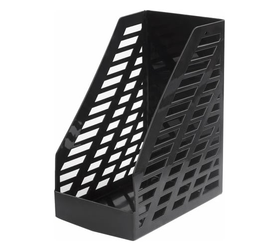 Вертикальный лоток для бумаг BRAUBERG "MAXI-plus" 250х160х300 мм, сетчатый, черный 237005