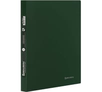 Папка 16 шт в упаковке BRAUBERG с металлическим скоросшивателем и внутренним карманом Диагональ т-зеленая до 100 листов 06 мм.  221354