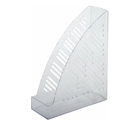 Вертикальный лоток для бумаг BRAUBERG "Standard+", 250х90х300 мм, прозрачный 237227