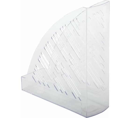 Вертикальный лоток для бумаг BRAUBERG "Standard+", 250х90х300 мм, прозрачный 237227