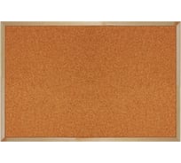 Пробковая доска для объявлений BRAUBERG 60х90 см, деревянная рамка 236860