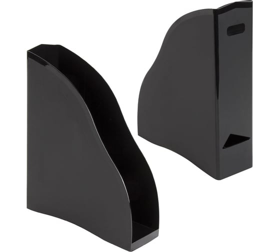 Вертикальный лоток для бумаг BRAUBERG "Cosmo" 260х85х315 мм, черный 237006