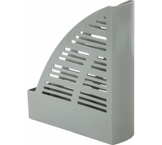 Вертикальный лоток для бумаг BRAUBERG "Standard", 245х70х295 мм, серый 237221
