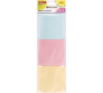 Блок самоклеящийся 12 шт в упаковке BRAUBERG стикеры ПАСТЕЛЬНЫЙ 76х76мм 3 цвета х 50 листов  124808