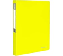 Папка BRAUBERG 40 вкладышей "Neon" 25 мм., неоновая желтая, 700 мкм 227453