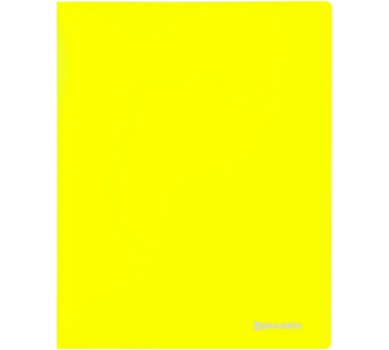 Папка BRAUBERG 40 вкладышей "Neon" 25 мм., неоновая желтая, 700 мкм 227453