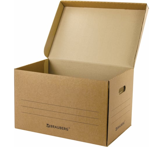 Короб архивный картонный с крышкой