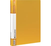 Папка BRAUBERG 40 вкладышей "Contract" желтая, вкладыши-антибликовые, 0,7 мм., бизнес-класс 221780