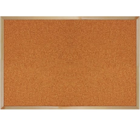 Пробковая доска для объявлений BRAUBERG 45х60 см, деревянная рамка 236859