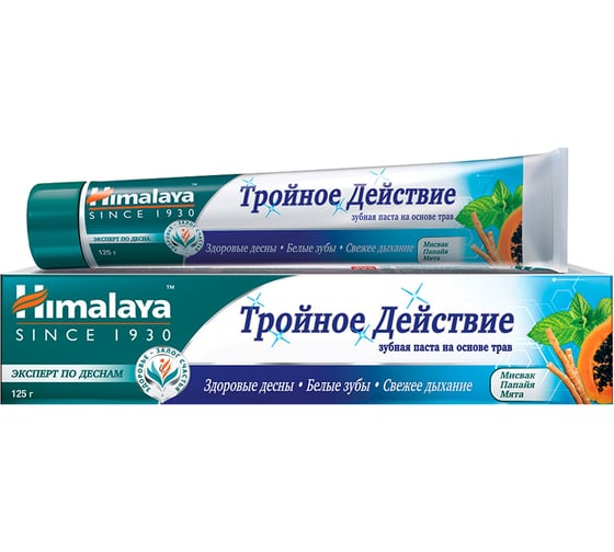 Зубная паста ОФИСМАГ 125 г, Himalaya Тройное действие, на основе трав 25630 700454 1