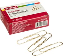 Гофрированные золотистые скрепки Attache 50 мм, 30 шт в картонной упаковке 959078