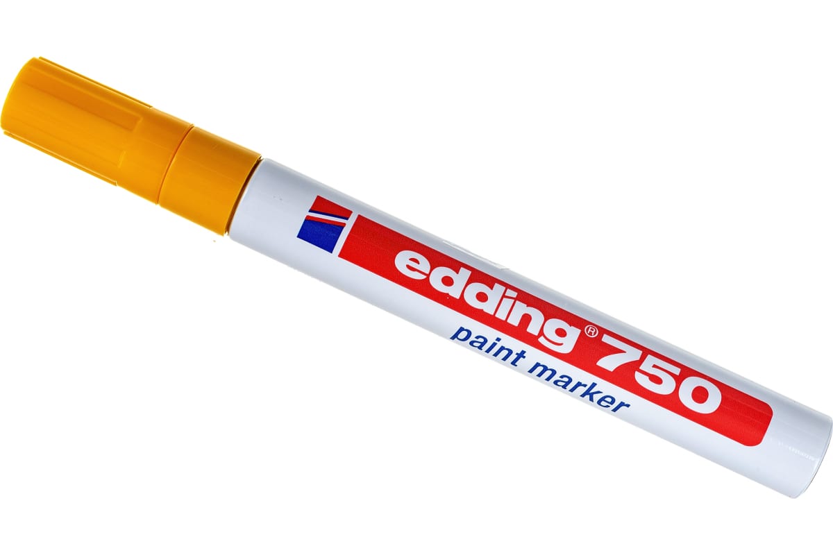 Лаковый маркер EDDING E-750/5 желтый 2-4 мм, металлический корпус