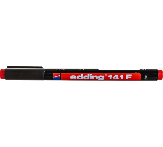 Перманентный маркер для глянцевых поверхностей Edding E-141/2 F красный, 0.6 мм 537633