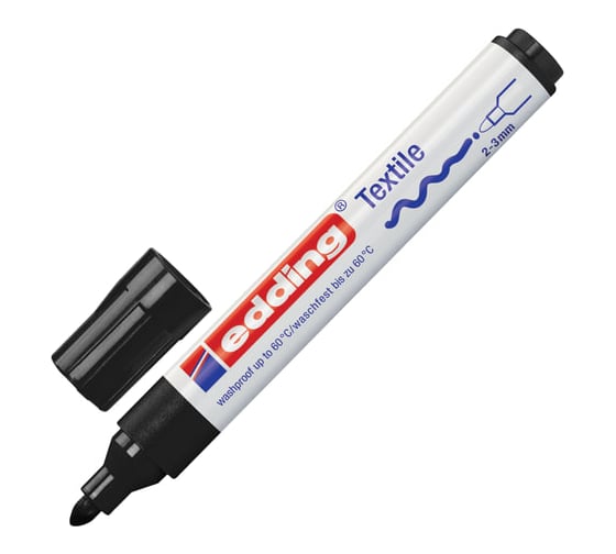 Маркер по ткани Edding E-4500/1 чёрный, 2-3 мм 87143