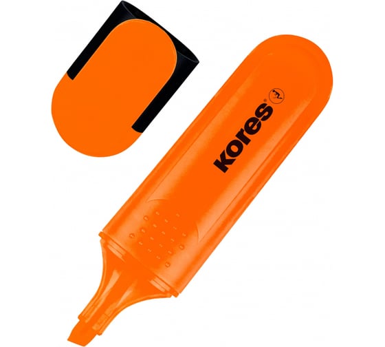 Маркер-текстовыделитель 10 шт в упаковке Kores BRIGHT LINER PLUS скошенный наконечник 0.5-5 мм оранжевый 1271206