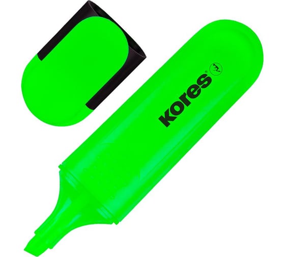 Маркер-текстовыделитель 10 шт в упаковке Kores BRIGHT LINER PLUS скошенный наконечник 0.5-5 мм зеленый 1272964