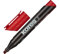 Перманентный маркер 12 шт в упаковке Kores красный 3-5 мм скошенный наконечник 20957 867811