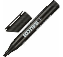 Перманентный маркер 12 шт в упаковке Kores чёрный 3-5 мм скошенный наконечник 20950 867788