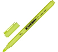 Маркер-текстовыделитель 12 шт в упаковке Kores 0.5-3.5 мм скошенный наконечник желтый 36201 400743