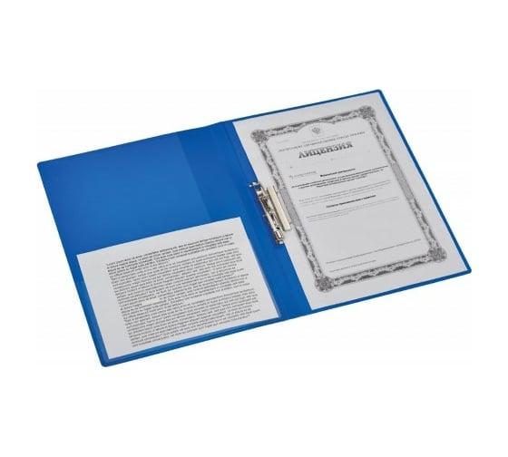 Папка 50 шт в упаковке Attache F611/07 с зажимом 17 мм синяя 33176
