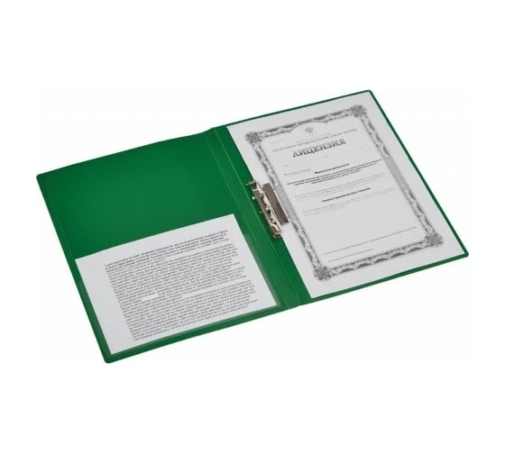 Папка 50 шт в упаковке Attache F611/07 с зажимом 17 мм зеленая 33178