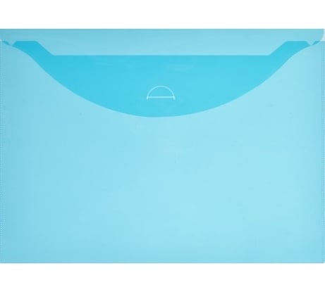 Прозрачная папка-конверт Attache на кнопке клапан 180 синий 10 шт в упаковке 876082