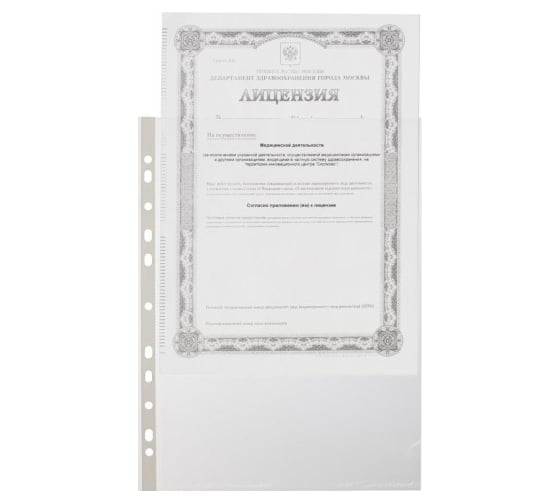 Перфорированная папка-файл Attache Economy Элементари А4 100 шт, гладкая S 1082131