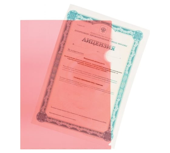 Папка-уголок Attache Economy E-100/209T п/э красная 10 шт в упаковке 495372