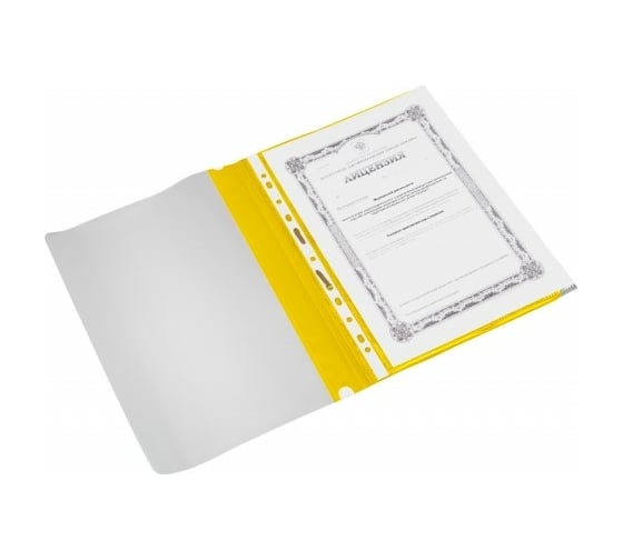 Папка-скоросшиватель Attache A4 желтый 10 шт в упаковке 495379