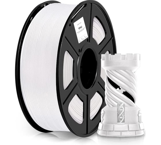 Пластик для принтера CACTUS 3D CS-3D-TPU-0.8KG-WHITE TPU диаметр 1.75 мм, 0.8 кг, 1 цвет 2022755 1