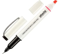 Маркер 12 шт в упаковке Attache Selection выделитель с линером 1-4 мм розовый чёрный 05 мм 958583