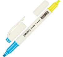 Маркер 12 шт в упаковке Attache Double выделитель текста 1-4 мм желтый голубой 958563