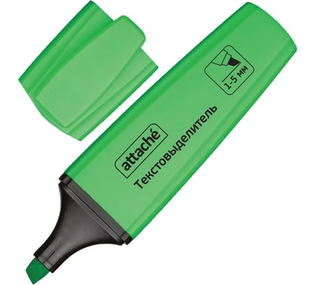 Маркер 12 шт в упаковке Attache Palette выделитель текста 1-5 мм зеленый 426885
