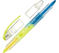 Маркер 12 шт в упаковке Attache Selection Dual выделитель текста 1-4 мм желтый голубой 958576