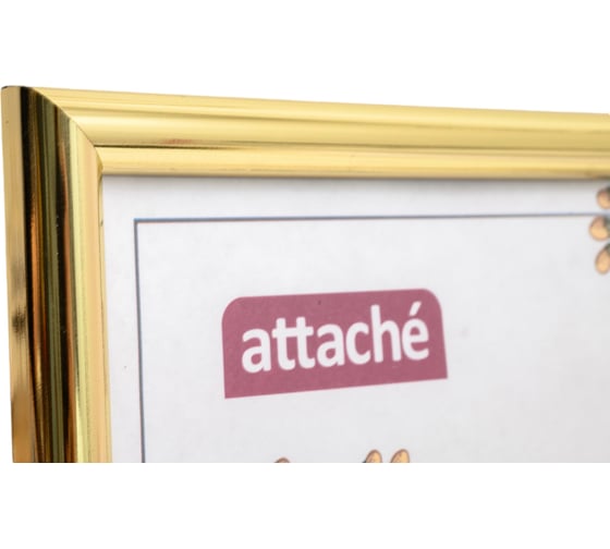 Пластиковая рамка 25 шт в упаковке Attache 21x30 см A4 ПЭТ золотая глянец 1173995