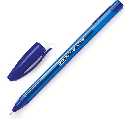 Гелевая неавтоматическая ручка 12 шт в упаковке Attache Glide TrioGel 0.5 мм синяя 722454