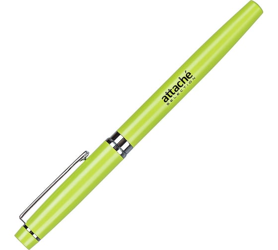 Гелевая неавтоматическая ручка Attache Lime зеленый корпус, синий 1035346