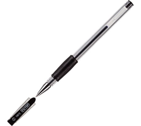 Гелевая ручка 12 шт в упаковке Attache Town 0.5 мм с резиновой манжеткой черный 168714