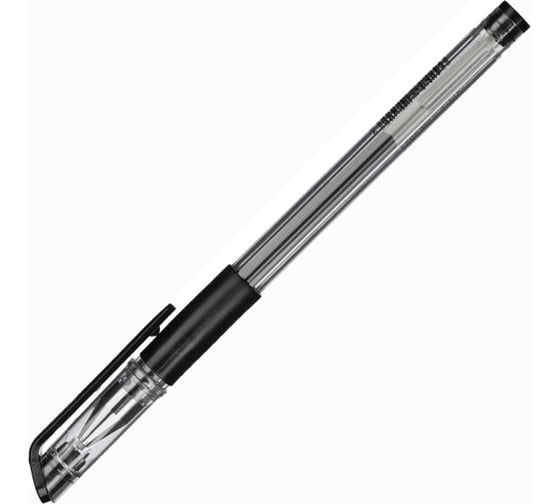 Гелевая ручка 12 шт в упаковке Attache Gelios-030 черный стержень игольчатый 0.5 мм 613145