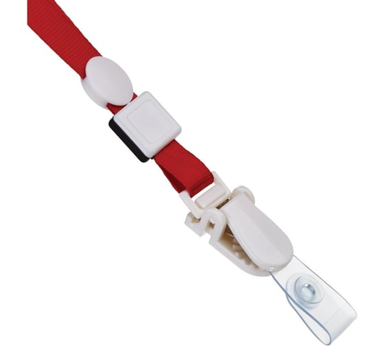 Держатель для бейджа с замком на кнопке Attache K-1009 красный, 5 шт/уп 1029479